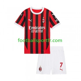 Tenue AC Milan Santiago Gimenez 7 Enfant Domicile 2024-2025 Maillot de Foot